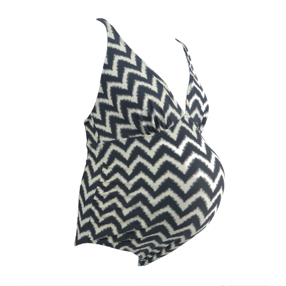 Liz Lange Chevron Striped Maternity Swimsuit